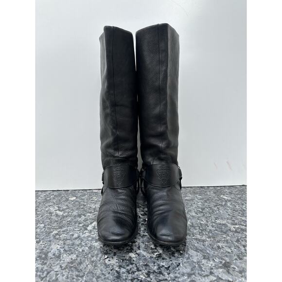 Women’s Gucci Horsebit Riding Boots Shoes Knee Black Sz EUR 38.5 204175 - Picture 3 of 16